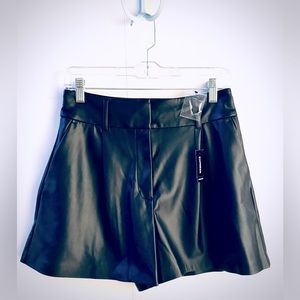 Express Faux Leather Shorts Size 4 NWT